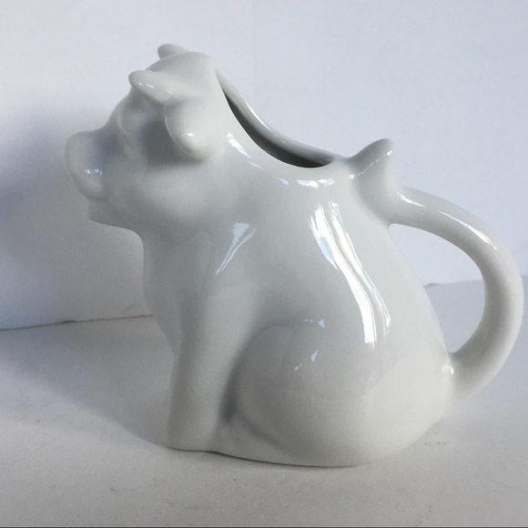 cow creamer white porcelain 3" tall EUC milk farm animals - Picture 4 of 10